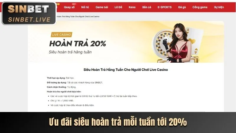Hoàn trả thể thao và casino